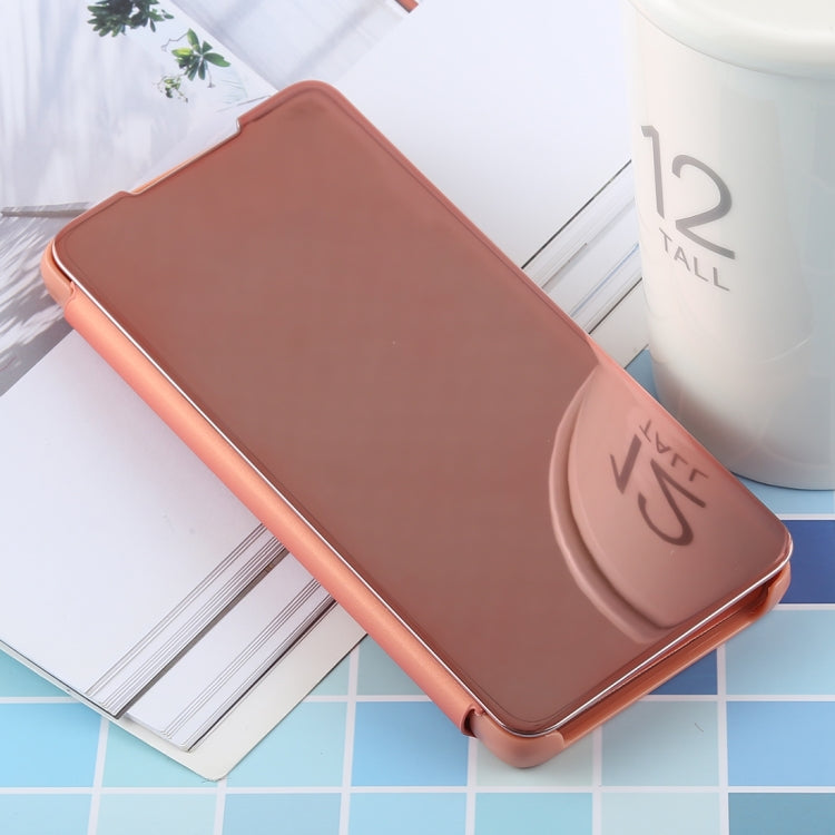 PU Electroplating Mirror Horizontal Flip Leather Case for Galaxy S10e, with Holder
