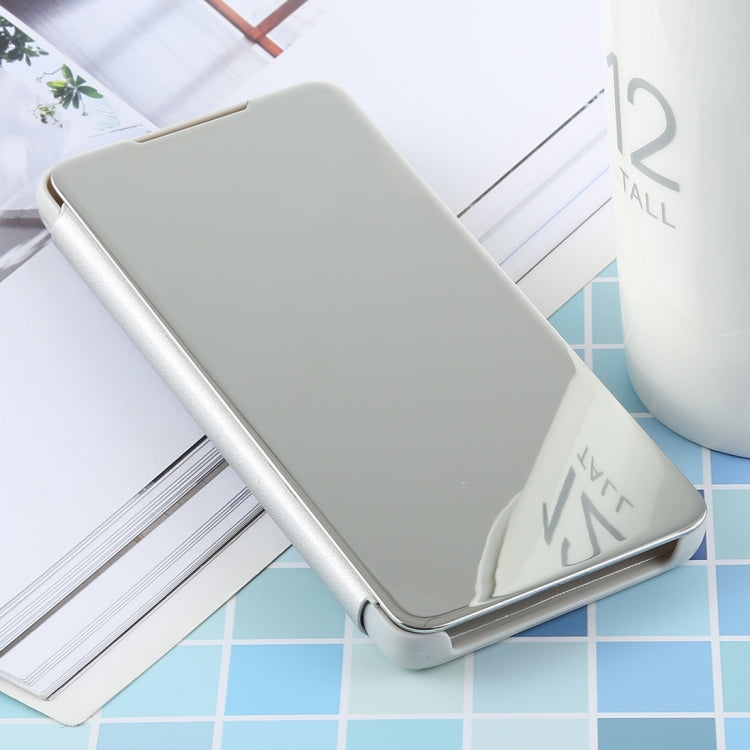 PU Electroplating Mirror Horizontal Flip Leather Case for Galaxy S10e, with Holder