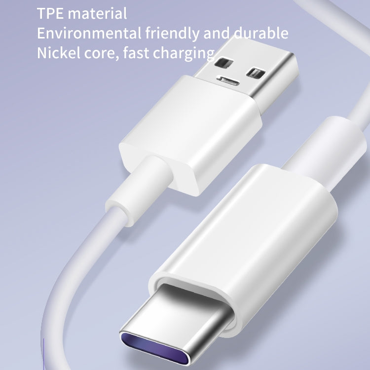 KIVEE KV-CT208 5A USB to Type-C / USB-C TPE Charging Data Cable, Length: 1m
