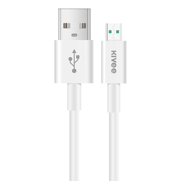KIVEE KV-CT205 4A Micro to USB TPE Charging Data Cable, Length: 1m (White)