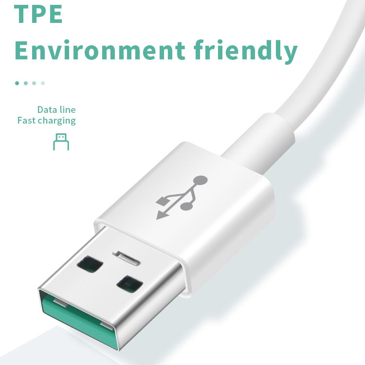 KIVEE KV-CT205 4A Micro to USB TPE Charging Data Cable, Length: 1m (White)