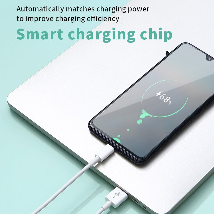 KIVEE KV-CT205 4A Micro to USB TPE Charging Data Cable, Length: 1m (White)