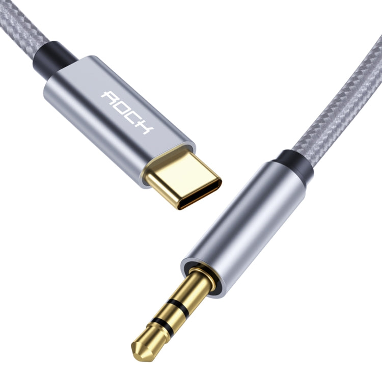 ROCK CA09 Type-C / USB-C to 3.5mm AUX Audio Adapter Cable, Length: 100cm(Tarnish)