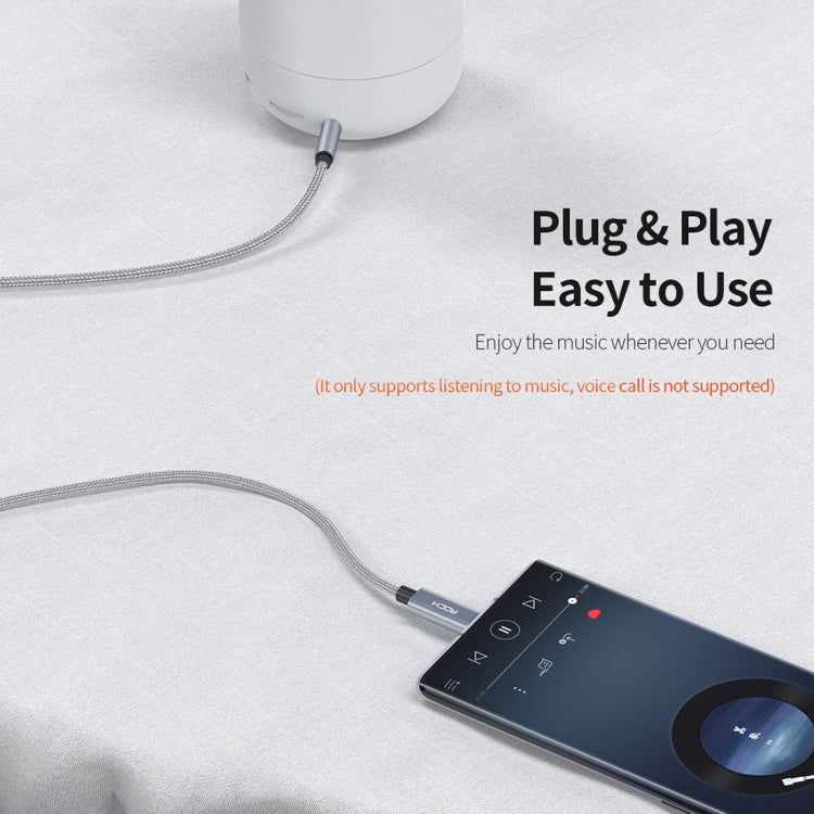 ROCK CA09 Type-C / USB-C to 3.5mm AUX Audio Adapter Cable, Length: 100cm(Tarnish)