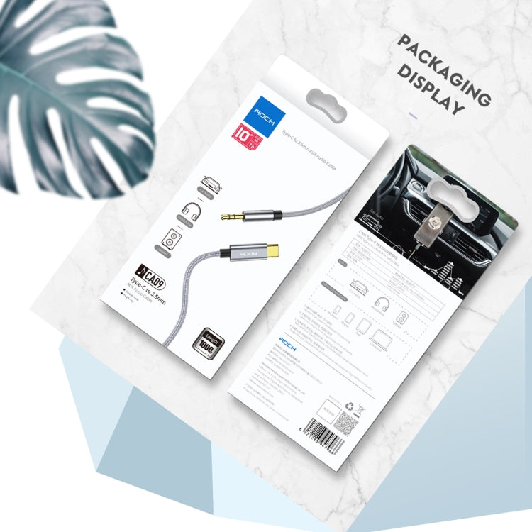 ROCK CA09 Type-C / USB-C to 3.5mm AUX Audio Adapter Cable, Length: 100cm(Tarnish)