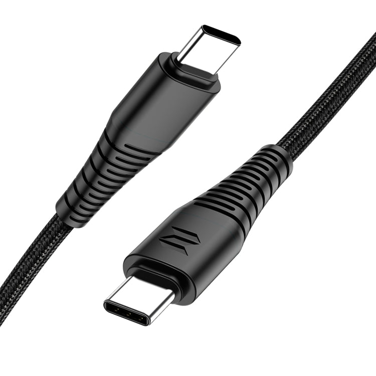 ROCK Z11 3A Type-C / USB-C to Type-C Hi-tensile Sync Round Charging Cable, Length: 100cm