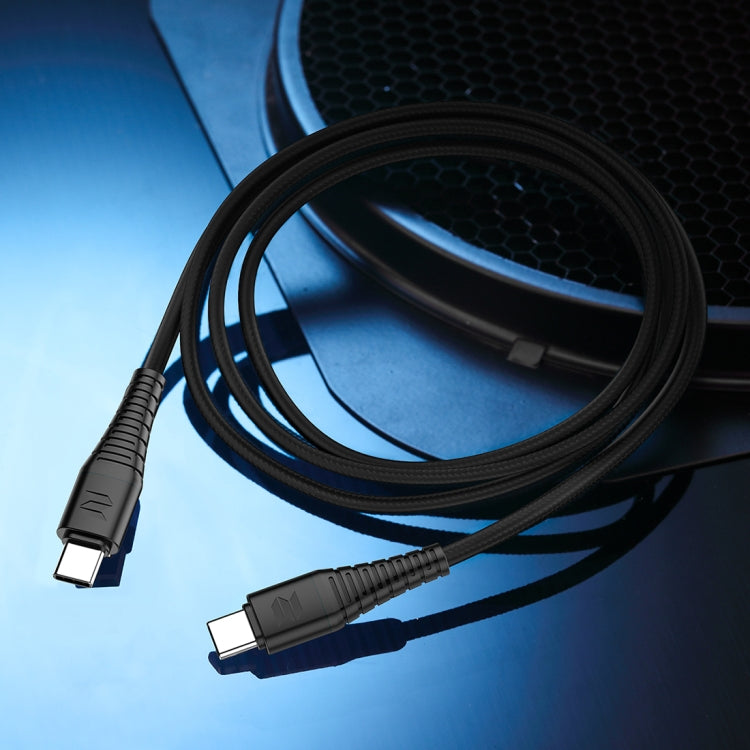 ROCK Z11 3A Type-C / USB-C to Type-C Hi-tensile Sync Round Charging Cable, Length: 100cm