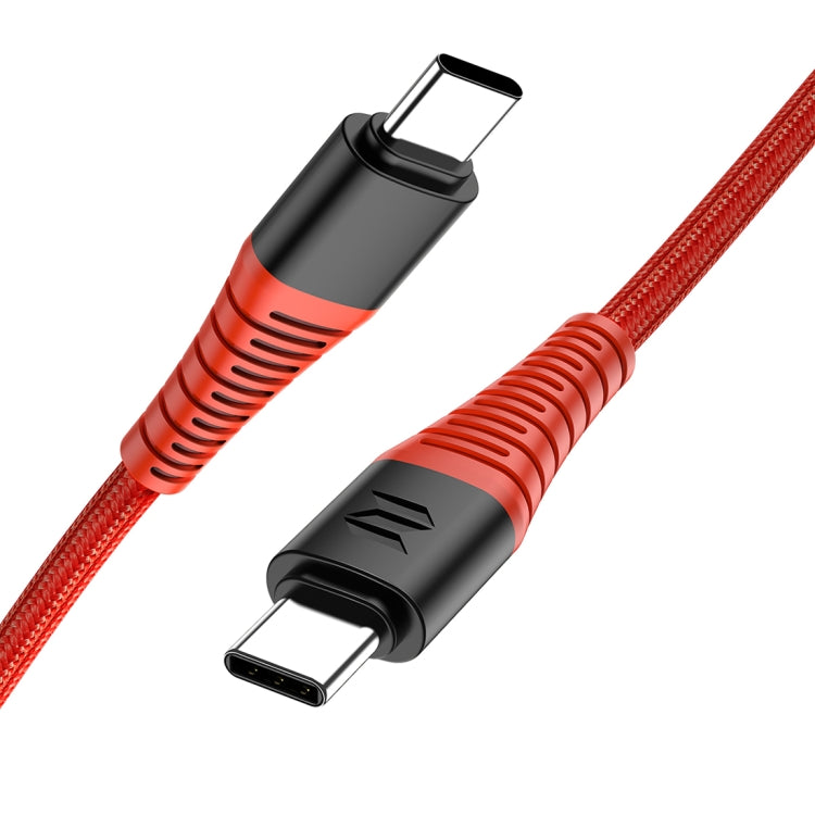 ROCK Z11 3A Type-C / USB-C to Type-C Hi-tensile Sync Round Charging Cable, Length: 100cm