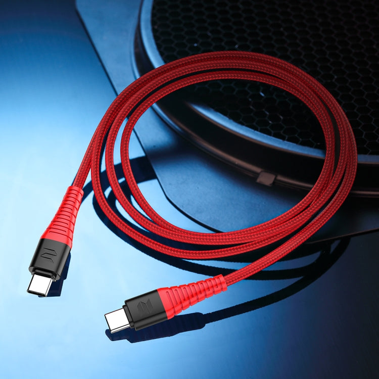 ROCK Z11 3A Type-C / USB-C to Type-C Hi-tensile Sync Round Charging Cable, Length: 100cm