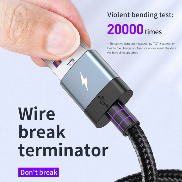 TOTUDESIGN Speedy Series BT-001 PD 5A USB-C / Type-C Interface Data Sync Fast Charge Data Cable, Cable Length: 25cm(Grey)