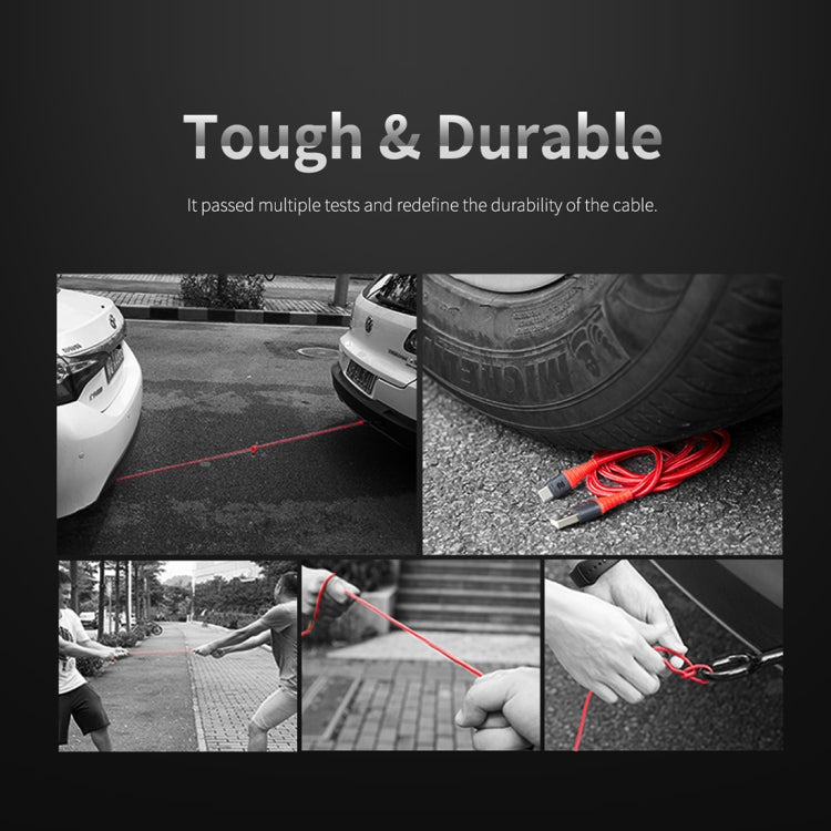 ROCK Z9 2A Micro Hi-tensile Sync Round Charging Cable, Length: 100cm