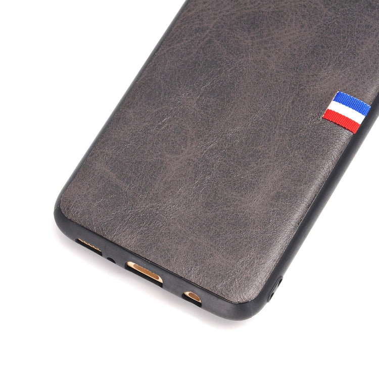 For Galaxy S8 Plus PU Leather Crazy Horse Texture Flag Detail Protective Back Case