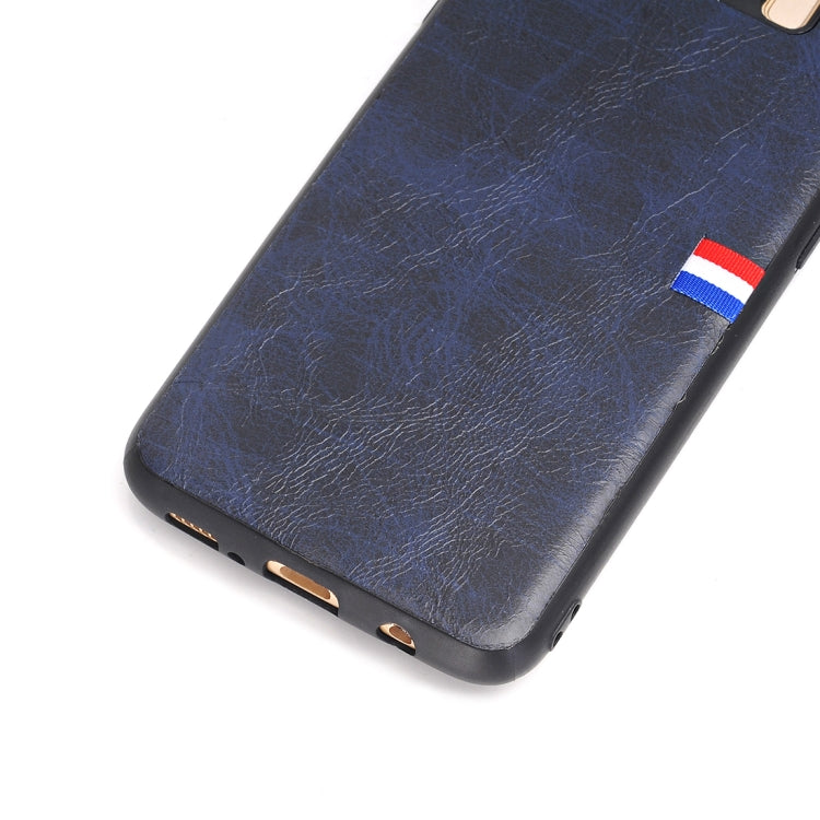 For Galaxy S8 Plus PU Leather Crazy Horse Texture Flag Detail Protective Back Case