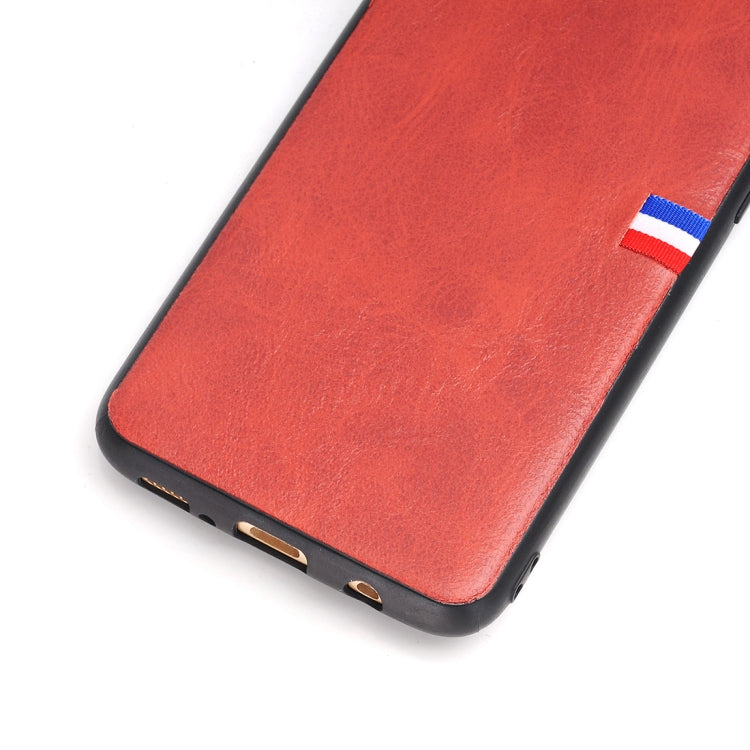 For Galaxy S8 Plus PU Leather Crazy Horse Texture Flag Detail Protective Back Case