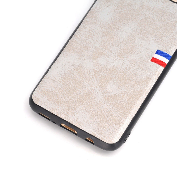 For Galaxy S8 Plus PU Leather Crazy Horse Texture Flag Detail Protective Back Case