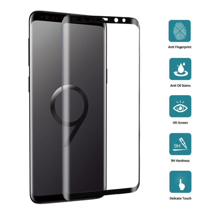 25 PCS For Galaxy S9 Plus 9H Surface Hardness 3D Curved Edge Anti-scratch Full Screen HD Tempered Glass Screen Protector
