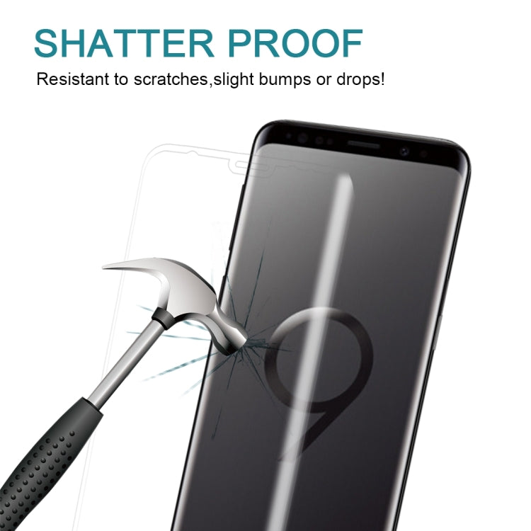 25 PCS For Galaxy S9 Plus 9H Surface Hardness 3D Curved Edge Anti-scratch Full Screen HD Tempered Glass Screen Protector