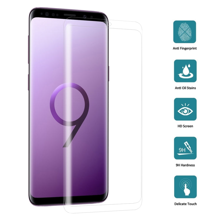 25 PCS 9H 3D Full Screen Tempered Glass Film for Galaxy S9 Plus (Transparent)