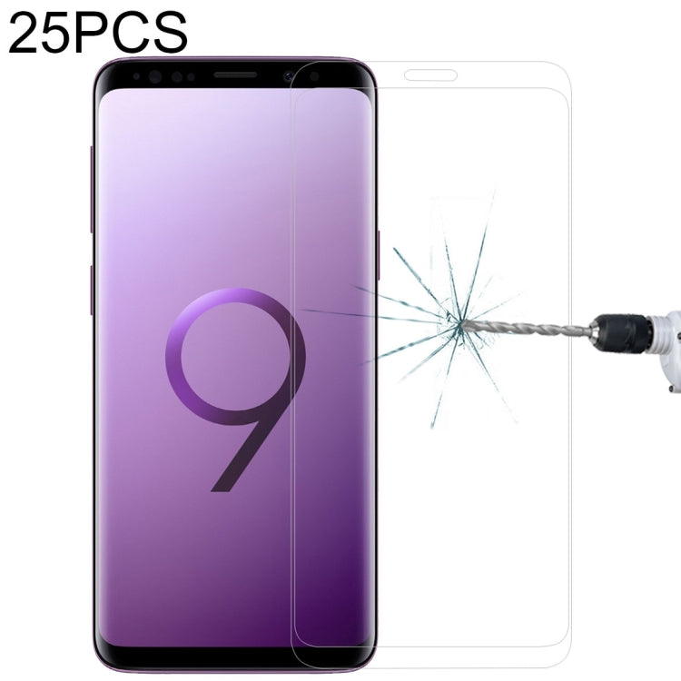 25 PCS 9H 3D Full Screen Tempered Glass Film for Galaxy S9 (Transparent)