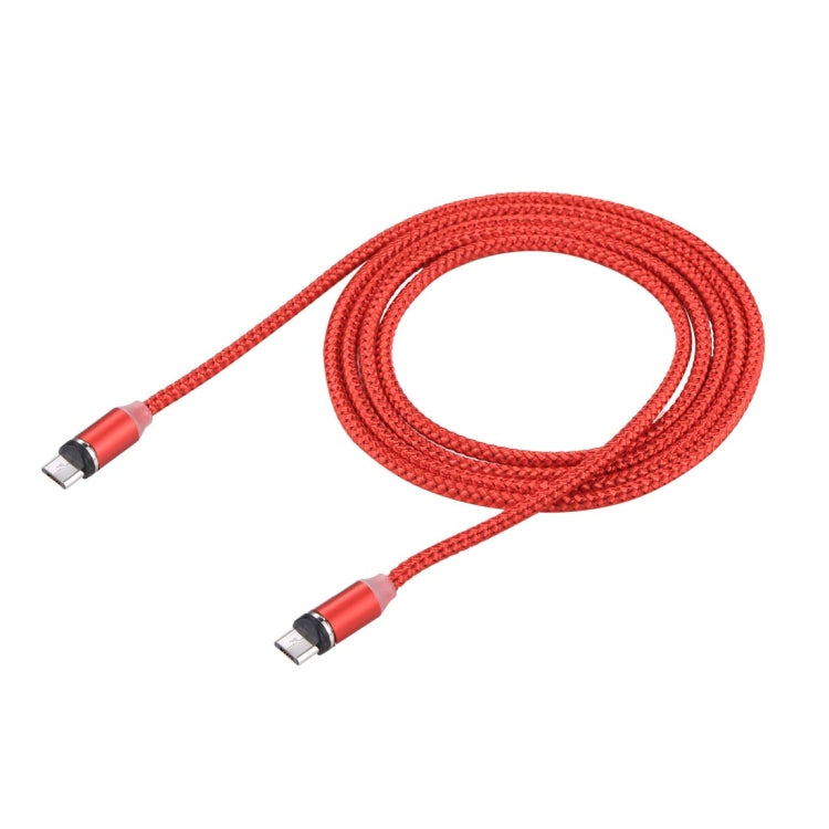 1.2m Weave Line Micro USB to Micro USB Double Head Magnetic Charging Cable, For Samsung / Huawei / Xiaomi / Meizu / LG / HTC and Other Smartphones