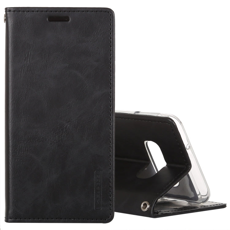 GOOSPERY BLUE MOON FLIP Series Crazy Horse Texture Horizontal Flip Leather Case for Galaxy S10e, with Holder & Card Slots & Wallet