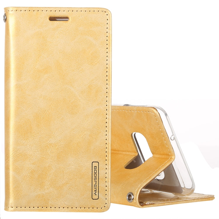 GOOSPERY BLUE MOON FLIP Series Crazy Horse Texture Horizontal Flip Leather Case for Galaxy S10e, with Holder & Card Slots & Wallet