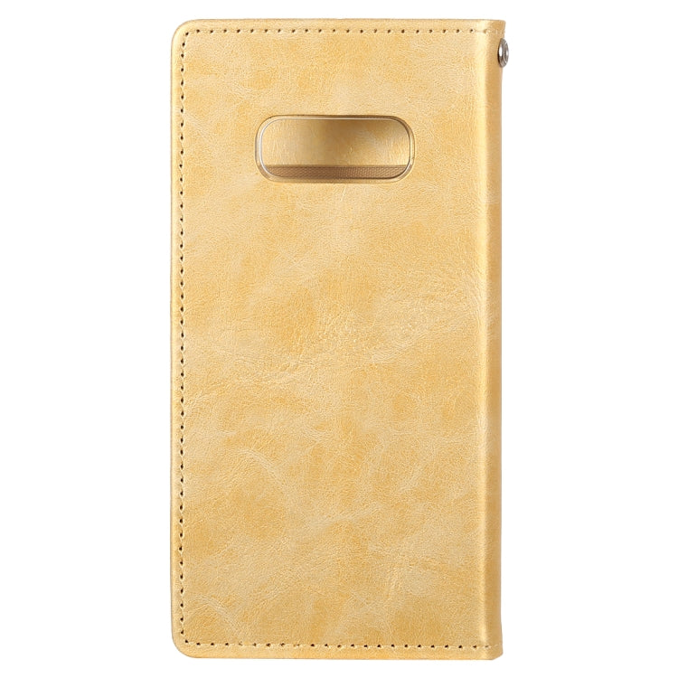 GOOSPERY BLUE MOON FLIP Series Crazy Horse Texture Horizontal Flip Leather Case for Galaxy S10e, with Holder & Card Slots & Wallet