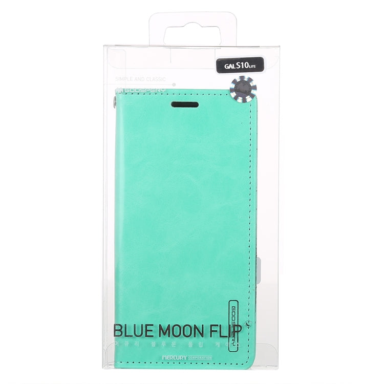 GOOSPERY BLUE MOON FLIP Series Crazy Horse Texture Horizontal Flip Leather Case for Galaxy S10e, with Holder & Card Slots & Wallet