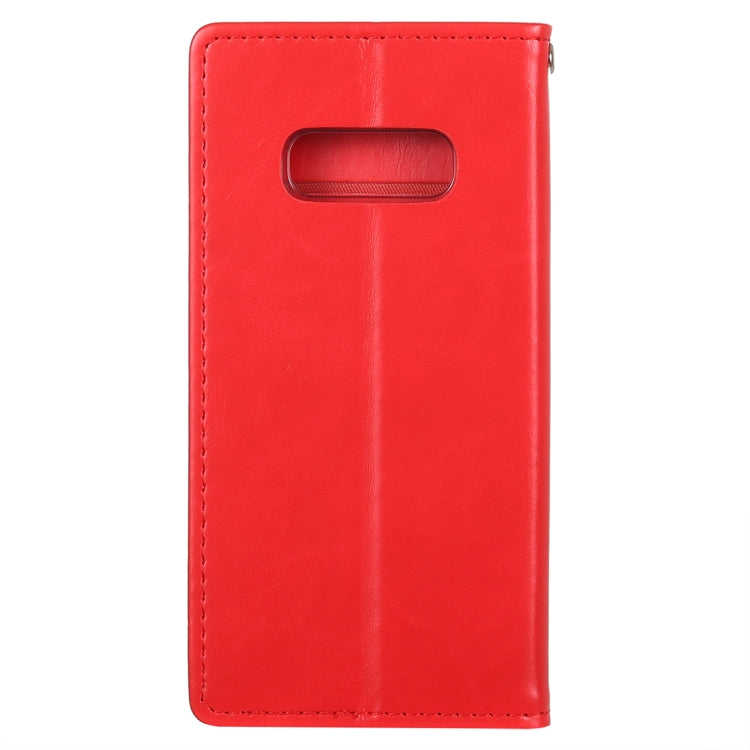 GOOSPERY BLUE MOON FLIP Series Crazy Horse Texture Horizontal Flip Leather Case for Galaxy S10e, with Holder & Card Slots & Wallet