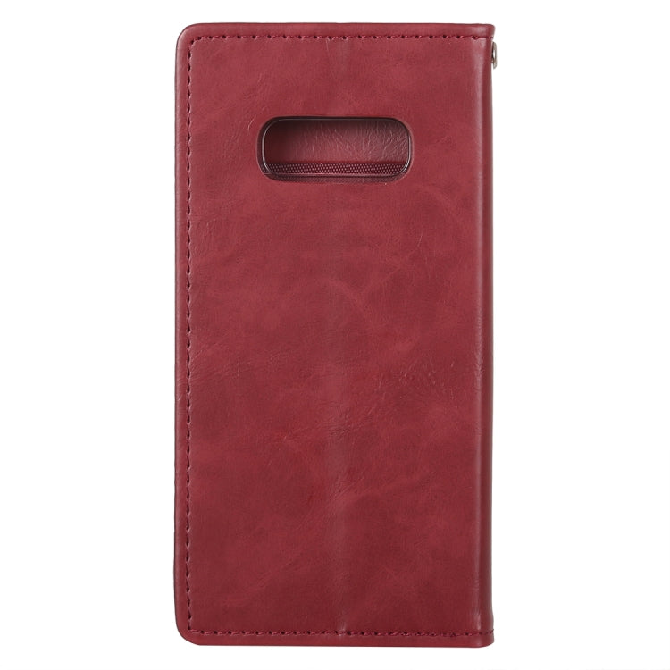 GOOSPERY BLUE MOON FLIP Series Crazy Horse Texture Horizontal Flip Leather Case for Galaxy S10e, with Holder & Card Slots & Wallet