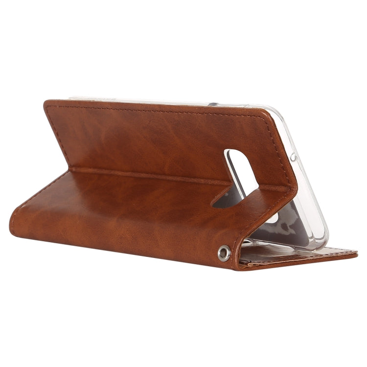 GOOSPERY BLUE MOON FLIP Series Crazy Horse Texture Horizontal Flip Leather Case for Galaxy S10e, with Holder & Card Slots & Wallet