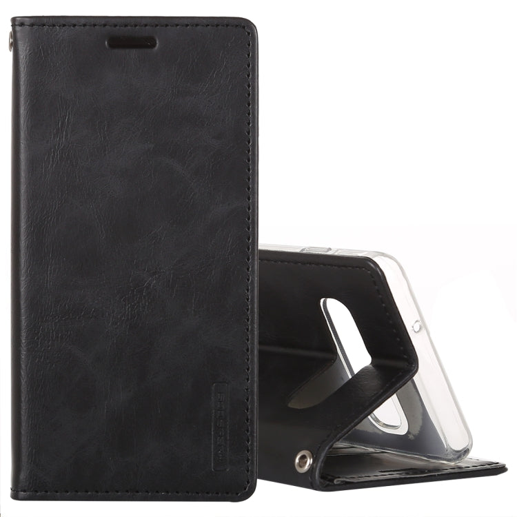 GOOSPERY BLUE MOON FLIP Series Crazy Horse Texture Horizontal Flip Leather Case for Galaxy S10, with Holder & Card Slots & Wallet