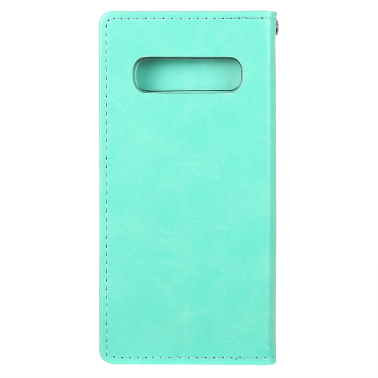 GOOSPERY BLUE MOON FLIP Series Crazy Horse Texture Horizontal Flip Leather Case for Galaxy S10, with Holder & Card Slots & Wallet