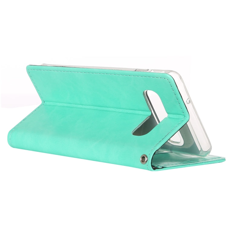 GOOSPERY BLUE MOON FLIP Series Crazy Horse Texture Horizontal Flip Leather Case for Galaxy S10, with Holder & Card Slots & Wallet