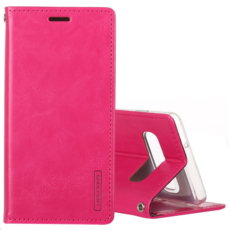 GOOSPERY BLUE MOON FLIP Series Crazy Horse Texture Horizontal Flip Leather Case for Galaxy S10, with Holder & Card Slots & Wallet