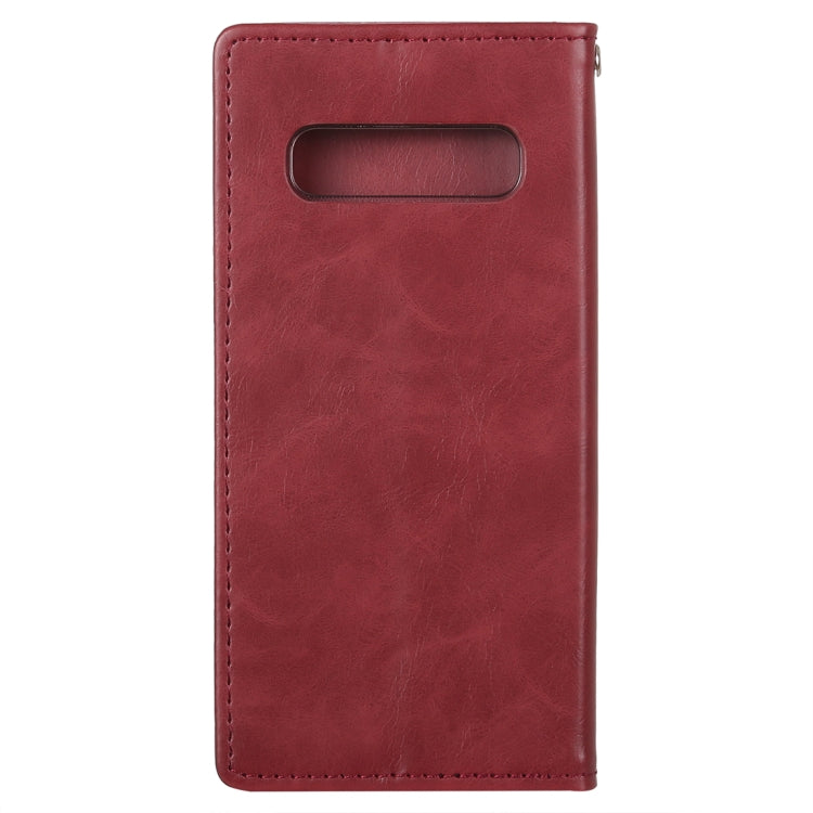 GOOSPERY BLUE MOON FLIP Series Crazy Horse Texture Horizontal Flip Leather Case for Galaxy S10, with Holder & Card Slots & Wallet