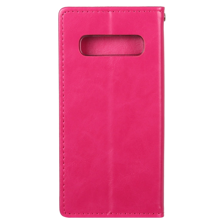 GOOSPERY BLUE MOON FLIP Series Crazy Horse Texture Horizontal Flip Leather Case for Galaxy S10+, with Holder & Card Slots & Wallet