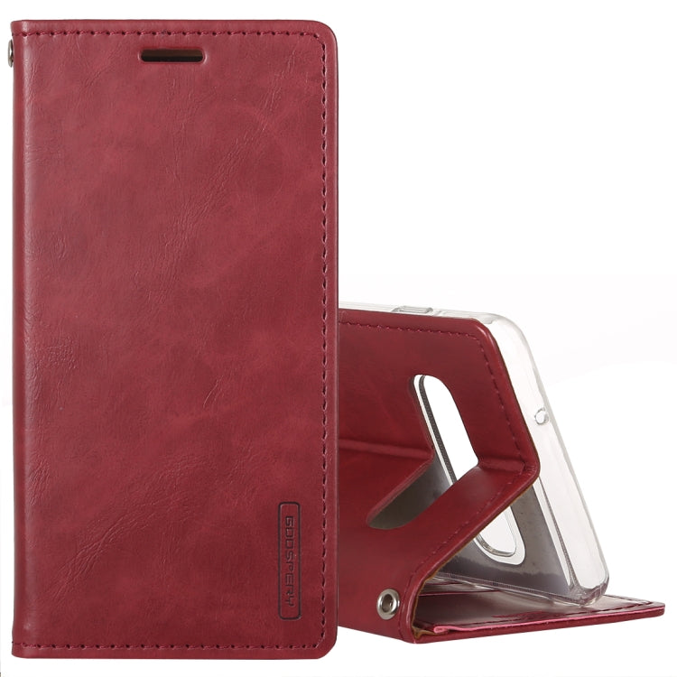 GOOSPERY BLUE MOON FLIP Series Crazy Horse Texture Horizontal Flip Leather Case for Galaxy S10+, with Holder & Card Slots & Wallet