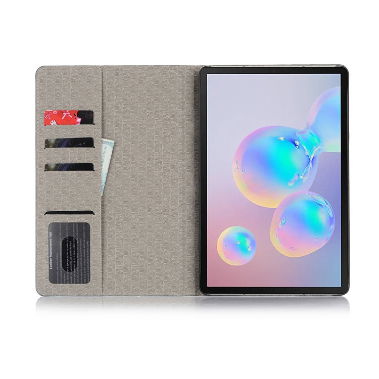 For Galaxy Tab S6 T860 / T865 Cross Texture Horizontal Flip Leather Case with Holder & Card Slots & Wallet