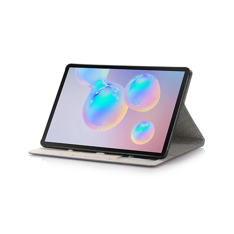 For Galaxy Tab S6 T860 / T865 Cross Texture Horizontal Flip Leather Case with Holder & Card Slots & Wallet