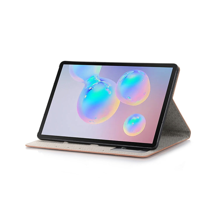 For Galaxy Tab S6 T860 / T865 Cross Texture Horizontal Flip Leather Case with Holder & Card Slots & Wallet