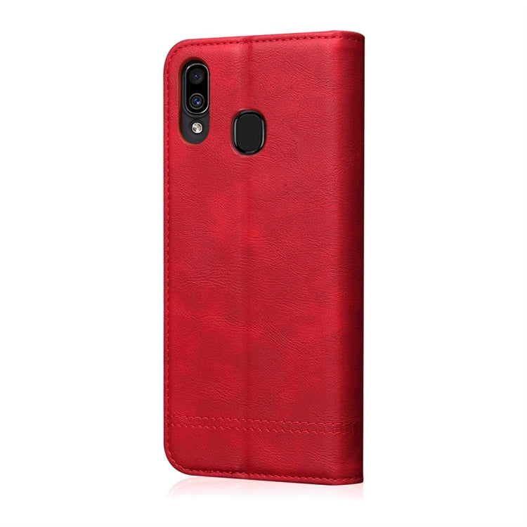 Casual Style Retro Crazy Horse Texture Horizontal Flip Leather Case for Galaxy A40, with Card Slots & Holder & Wallet