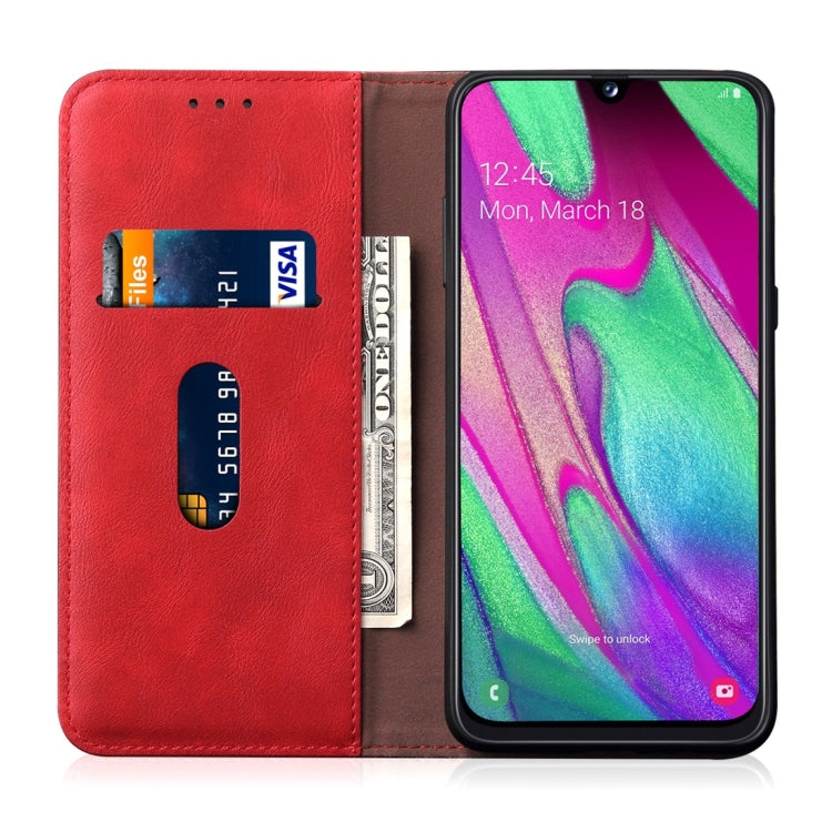 Casual Style Retro Crazy Horse Texture Horizontal Flip Leather Case for Galaxy A40, with Card Slots & Holder & Wallet