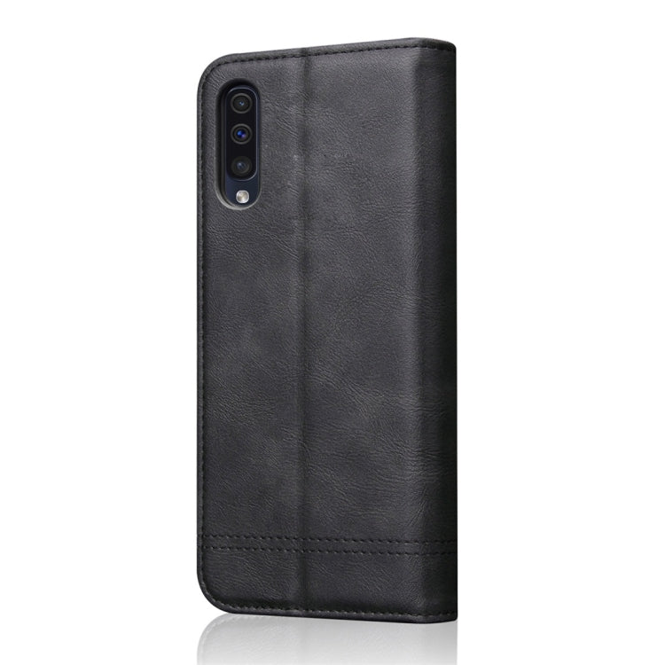 Casual Style Retro Crazy Horse Texture Horizontal Flip Leather Case for Galaxy A50, with Card Slots & Holder & Wallet