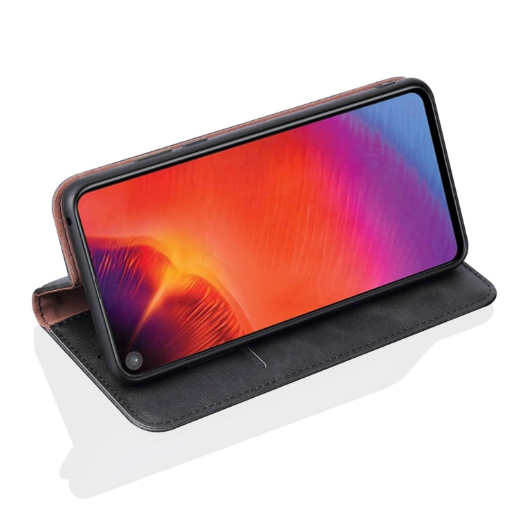 Casual Style Retro Crazy Horse Texture Horizontal Flip Leather Case for Galaxy A60 / M40, with Card Slots & Holder & Wallet
