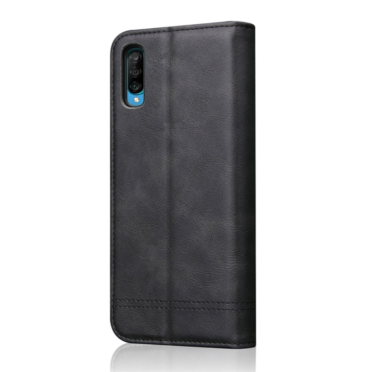 Casual Style Retro Crazy Horse Texture Horizontal Flip Leather Case for Galaxy A70, with Card Slots & Holder & Wallet