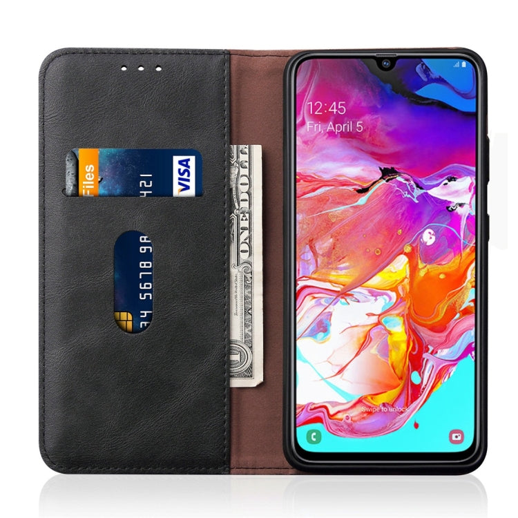Casual Style Retro Crazy Horse Texture Horizontal Flip Leather Case for Galaxy A70, with Card Slots & Holder & Wallet
