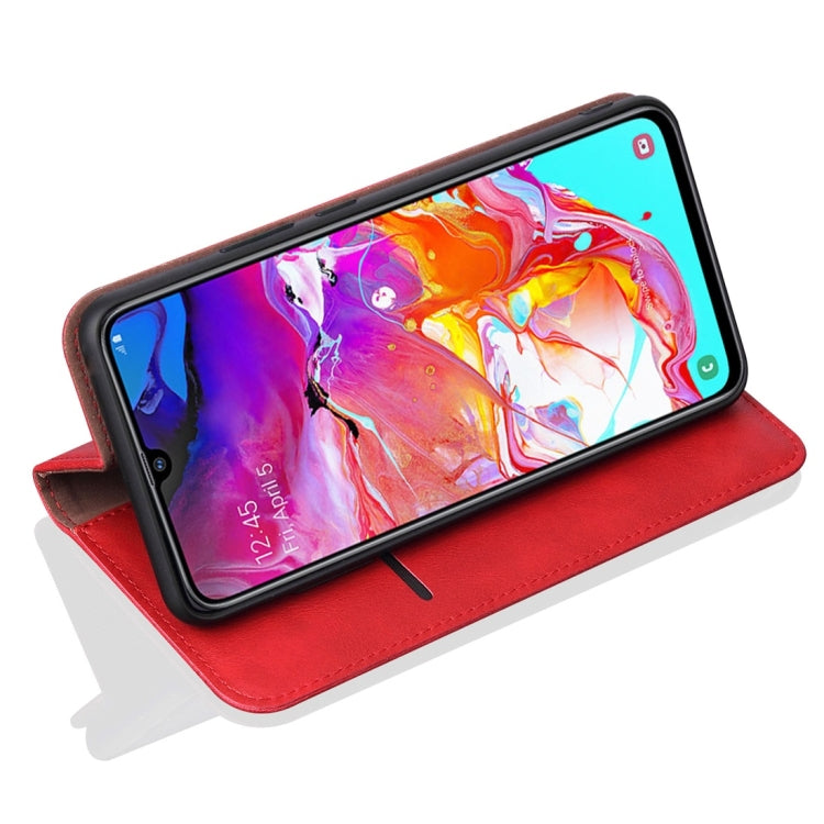 Casual Style Retro Crazy Horse Texture Horizontal Flip Leather Case for Galaxy A70, with Card Slots & Holder & Wallet
