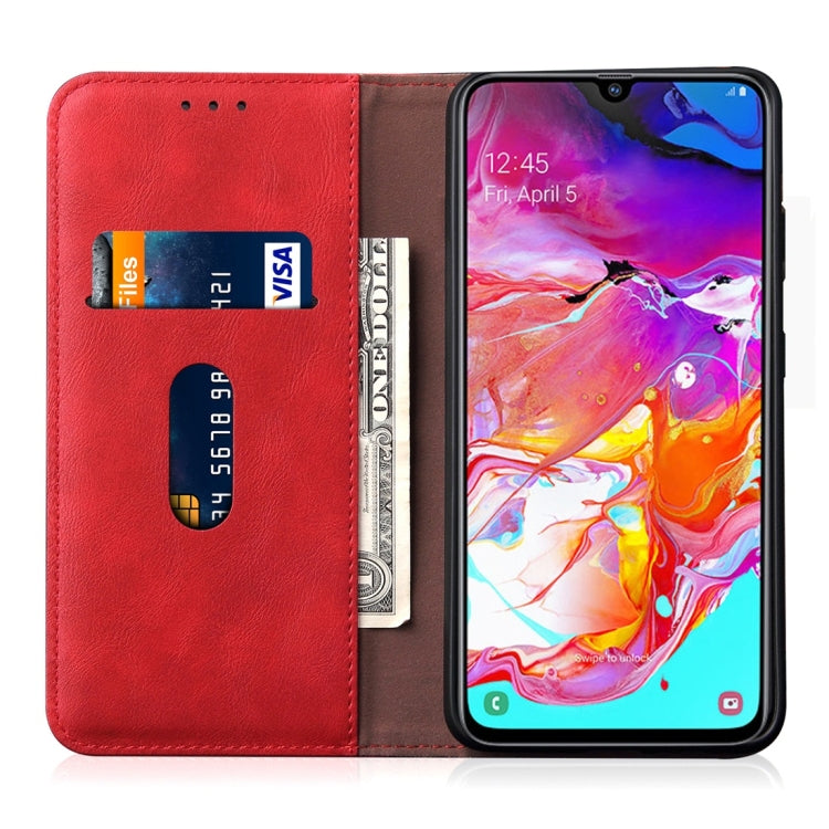 Casual Style Retro Crazy Horse Texture Horizontal Flip Leather Case for Galaxy A70, with Card Slots & Holder & Wallet