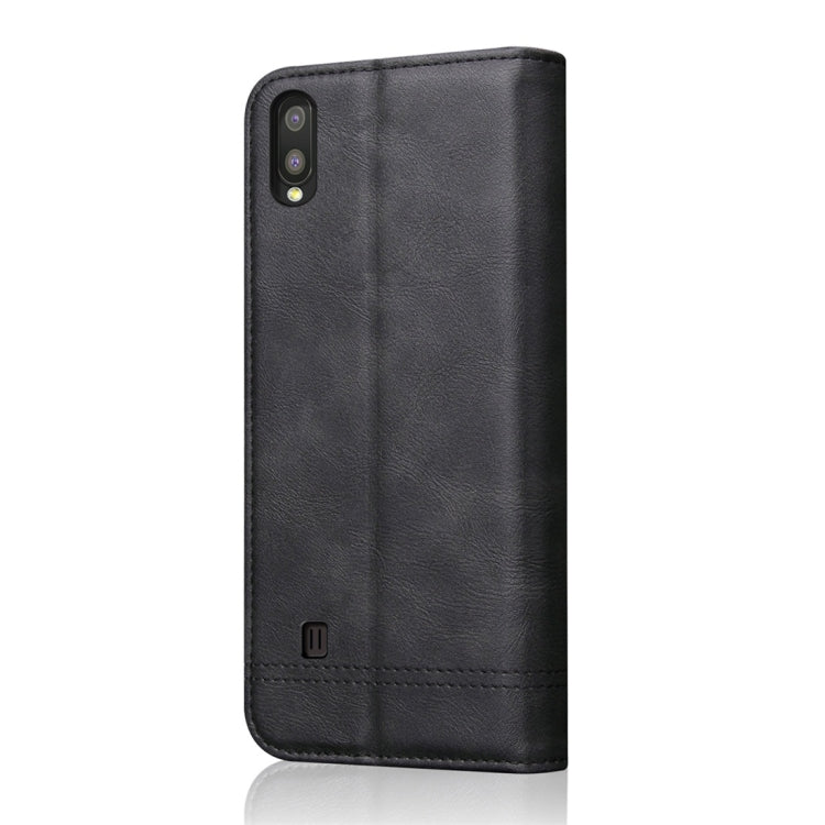 Casual Style Retro Crazy Horse Texture Horizontal Flip Leather Case for Galaxy M10, with Card Slots & Holder & Wallet